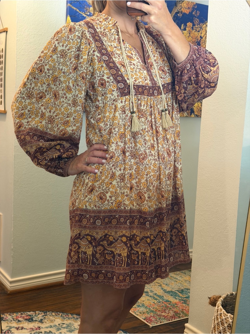 SOLD!!! Spell & The Gypsy Sundown Boho Mini Dress - Picture 14 of 14